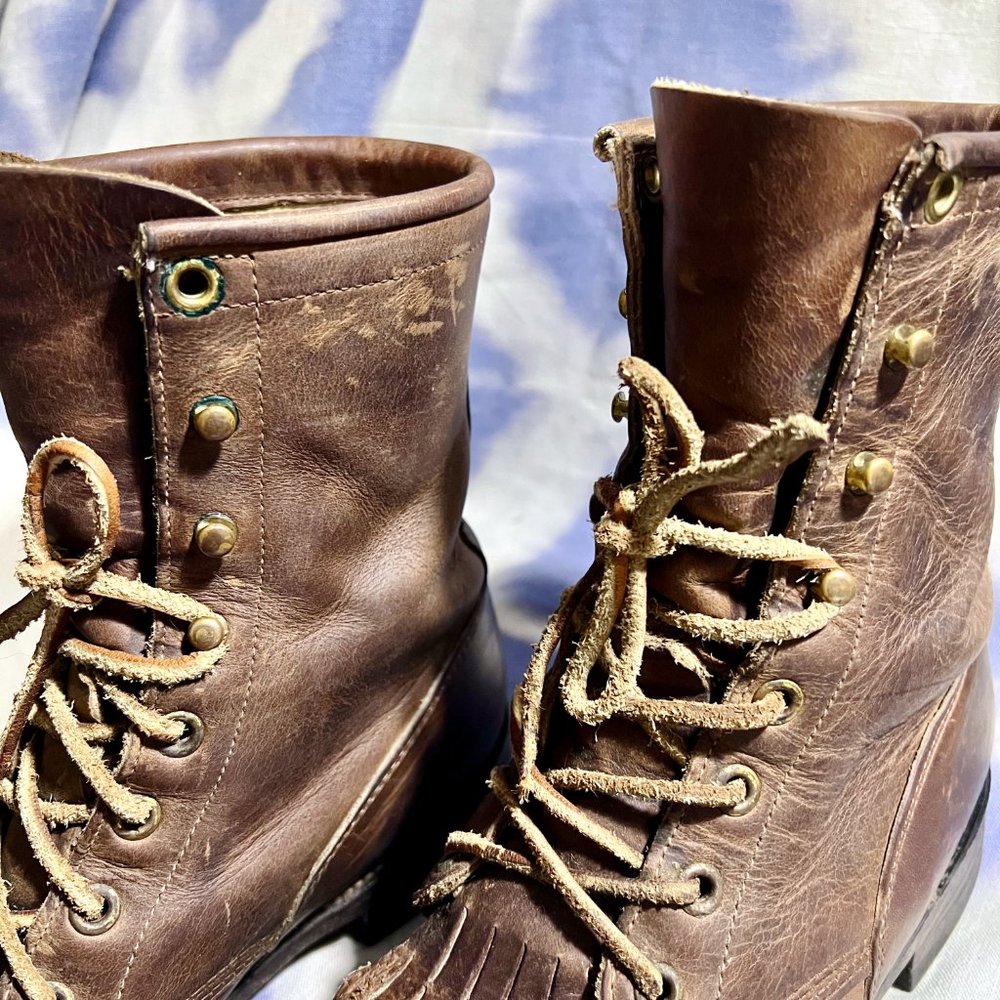 Justin leather Roper boots - Picture 4 of 12